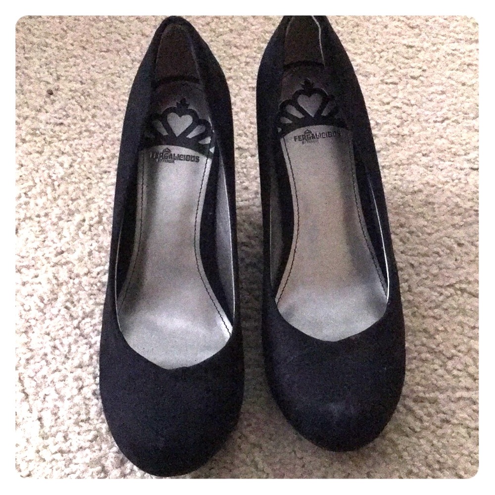 Fergacious - Black Platform Heel